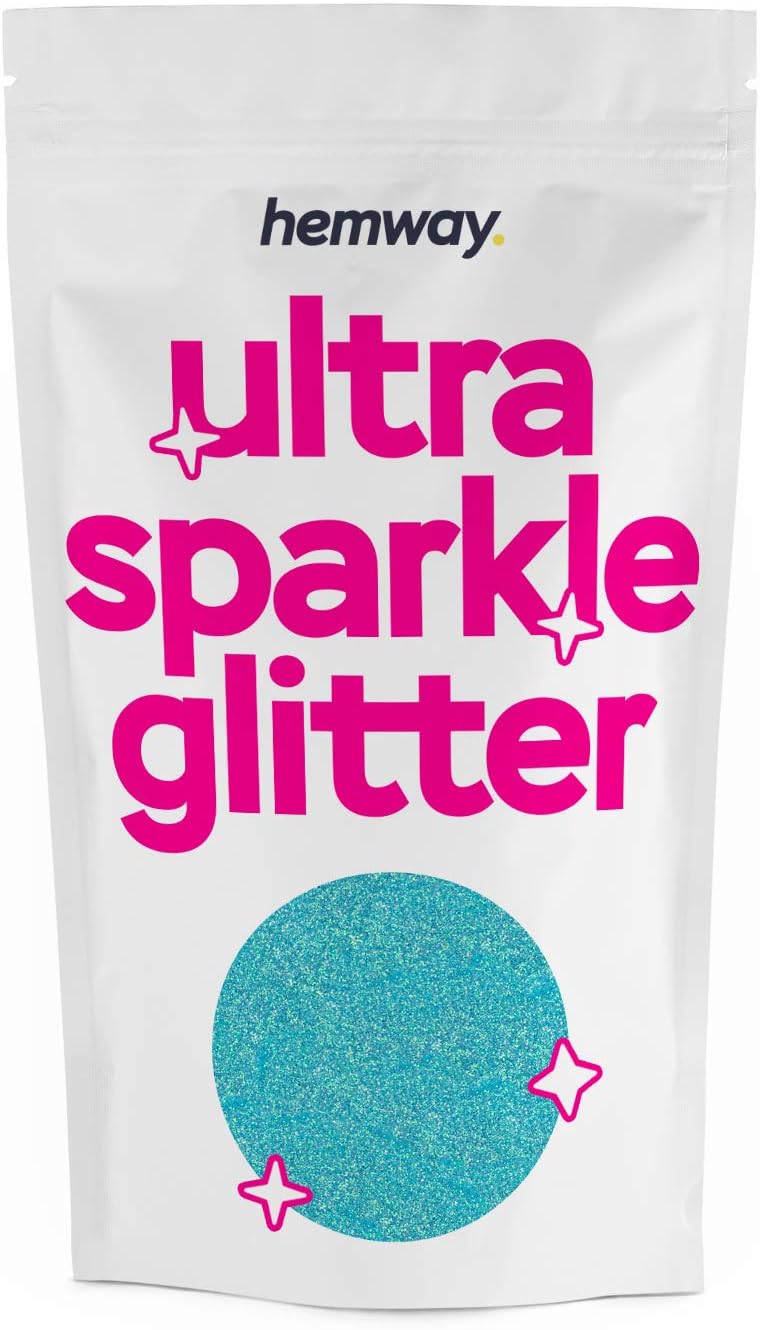 Hemway Ultra Sparkle Glitter 100g 3.5oz Cosmetic Safe Baby Blue