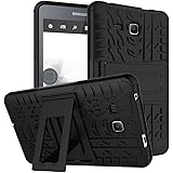 Tab A 7.0 Case 2016 DWaybox 2in1 Combo Hybrid Rugged Heavy Duty Armor Hard Back Cover Case with kickstand for Samsung Galaxy Tab A 7.0 Inches (2016) SM-T280 / T285 (Black)