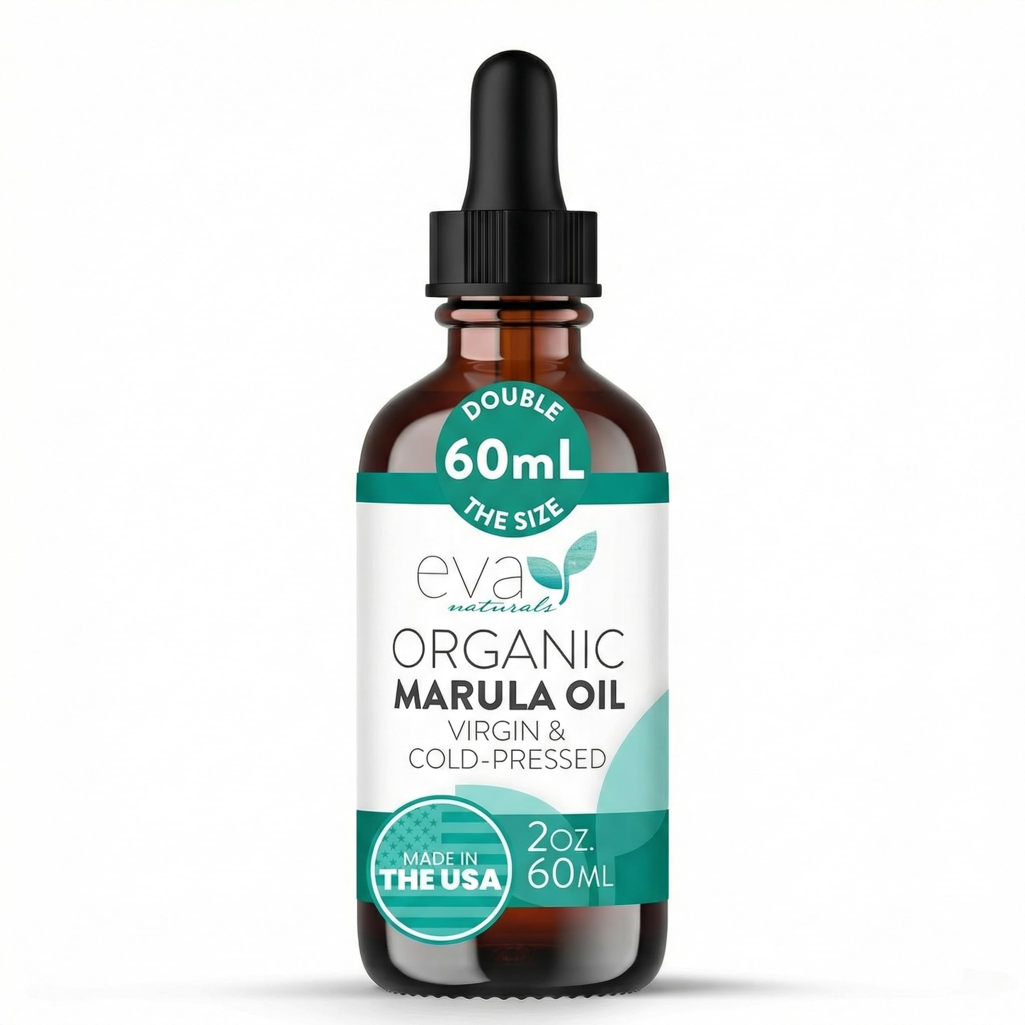 Eva Naturals 100% Pure Marula Oil – Cold Pressed Facial & Body Oil, Lightweight Dry Moisturizer for Skin, Hair, Face Care, Anti-Aging & Gua Sha Massage Serum – 60ml