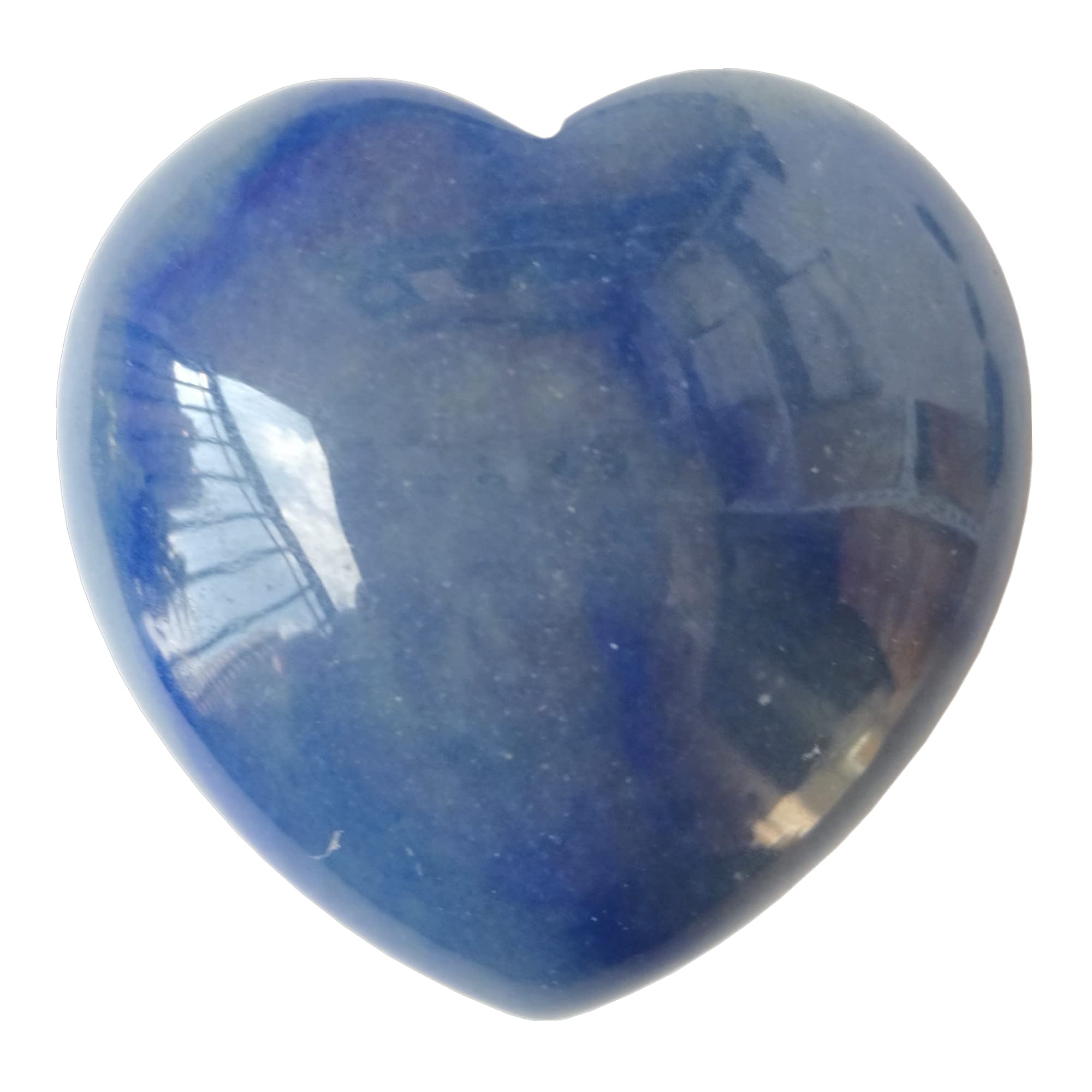 Manekieko Natural Blue Aventurine Palm Worry Carved Heart Love Stone,40mm Crystals and Healing Stones