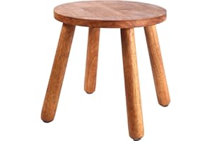 zaowofires Round Solid Wooden Step Stool， GardenStool 15.8''H,Plant Stool ，Wood Stool Legs Detachable for Plant Stand, Kitche