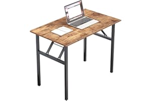 Computer Desk,39.4" Modern Simple Style Folding Tables,Home Office Writing Desk for Small Space, No Install Needed,Rustic Bro
