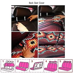 Semiouray Retro Peacock Feathers Car Seat Covers