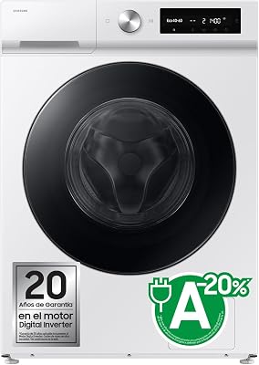 WW11DB7B34GWU3, Lavatrice AI EcoBubble, 11 kg, Efficienza Energetica A-20%, con SmartThings, Intelligenza Artificiale e Programma Super Speed 39, Bianco