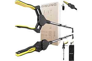 GISUNG 2 Pack 44" Grabber Reacher, Foldable Grabbers for Elderly Grab It Reaching Tool with Upgraded Rotating Jaw & 2 Storage Bags, Strong Magnetic Tip, Sturdy Grabber Pickup Tool for Trash Pickup, Aid