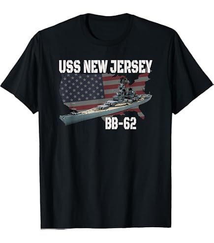 Amazon.com: USS New Jersey BB-62 WW2 Battleship USA American T