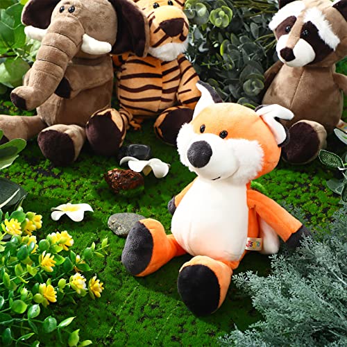 9 Pieces Plush Jungle Animals Toys Safari Stuffed Animals Bundle 9.9
