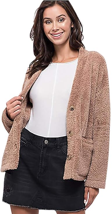 tan fuzzy jacket