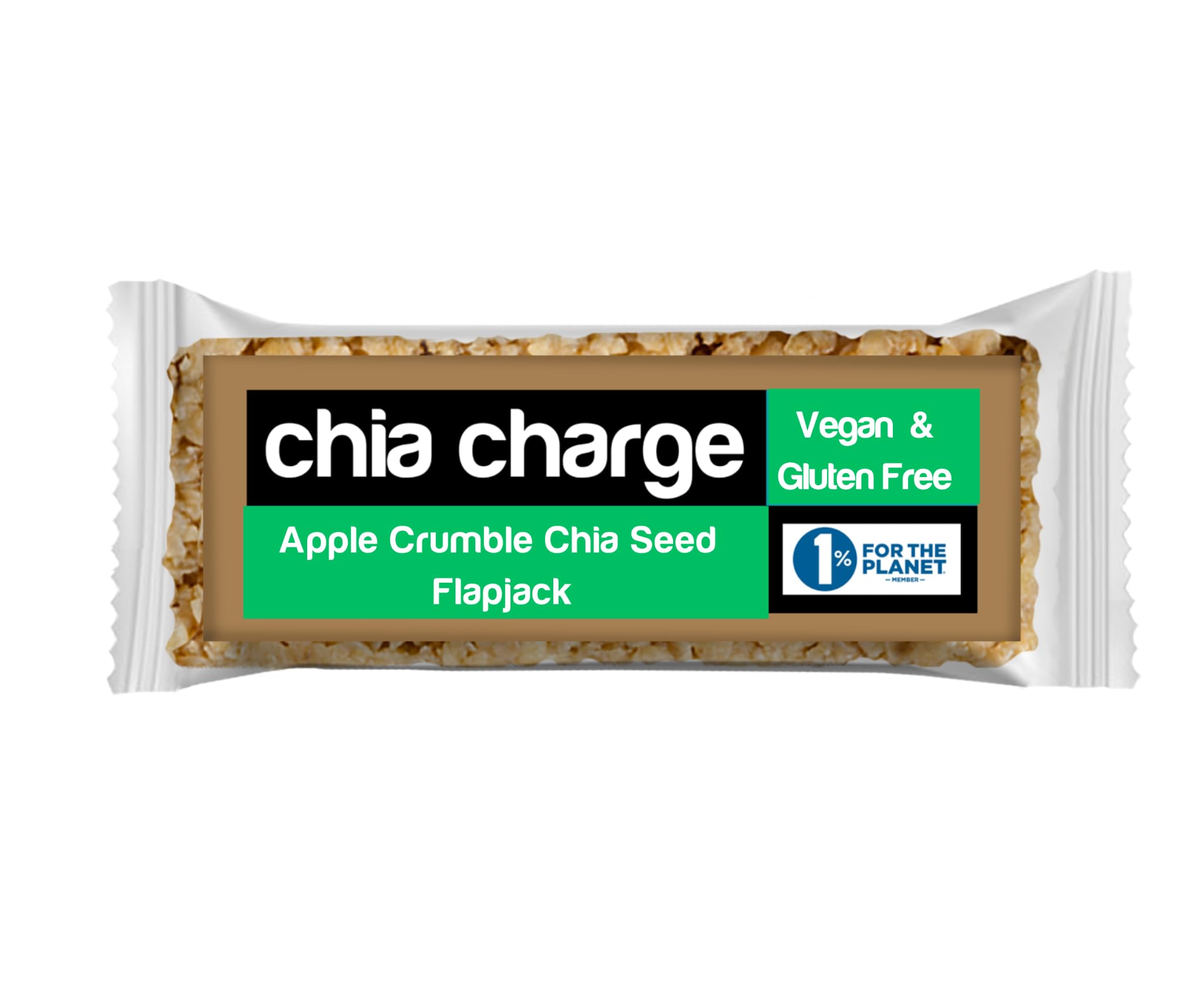 Energy Bars – Vegan & Gluten Free – Planted Based Mini Flapjacks (30g) – Palm Oil & Dairy Free – Pack of 18 (Apple Crumble)
