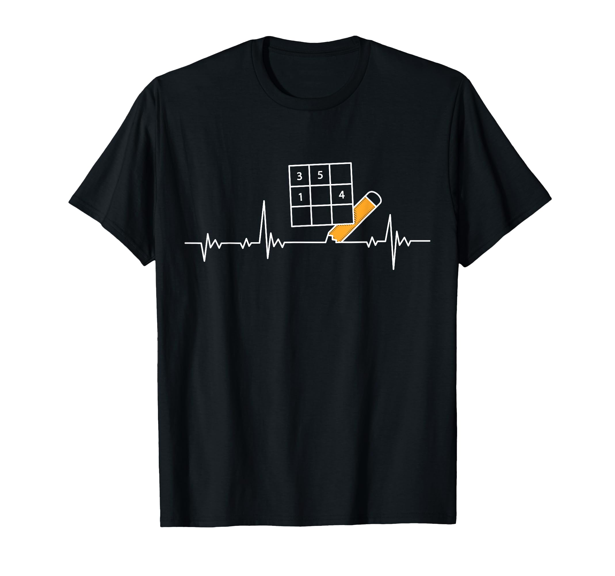 Sudoku Heartbeat Number Puzzle Game Sudoku Gift T-Shirt