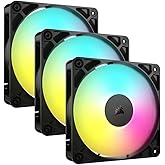 CORSAIR RS120 ARGB 120mm PWM Fans &ndash; Daisy-Chain Connection &ndash; Low-Noise &ndash; Magnetic Dome Bearing &ndash; Triple Pack &ndash; Black