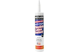RUTLAND PRODUCTS 800°F Flexible Latex Sealant, 10.3 Fl oz Cartridge, Black, 10