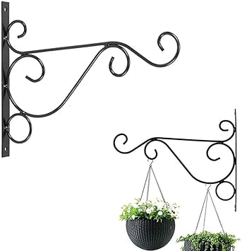 2Pcs Eisen Hängende Korbhalterungen Hause Dekoration