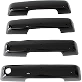 AUCERAMIC Gloss Black Exterior Door Handle Covers Trim | Fit for Ford F-150 Bronco 2021-2025, for Ford F-250 F-350 F-450 F-550 Super Duty 2023-2025