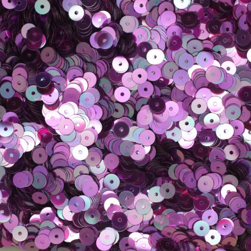 5mm Flat Round SEQUIN PAILLETTES ~ Amethyst Purple Rainbow Iris Crystal ~ Loose sequins for embroidery, bridal, applique, arts, crafts, and embellishment. Made in USA.