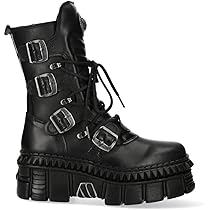 【レア】BLACK BOOTS シルバーバングル Amazon.com | New Goth Punk Men's Genuine Leather Motorcycle