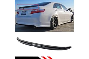 CUZTOM TUNING Fits for 2007-2011 Toyota Camry LE SE XLE Painted Glossy Black Rear Trunk Lid Spoier Wing