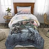 Jurassic World Twin Comforter and Sheets Bedding Set