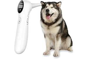 ONE-MI Pet Ear Thermometer for Dogs and Livestock - Includes 20 Pet Swabs, Suitable for Dogs, Cats, Infrared Fast and Accurate Canine Temperature Monitor - Switches ℉ and ℃