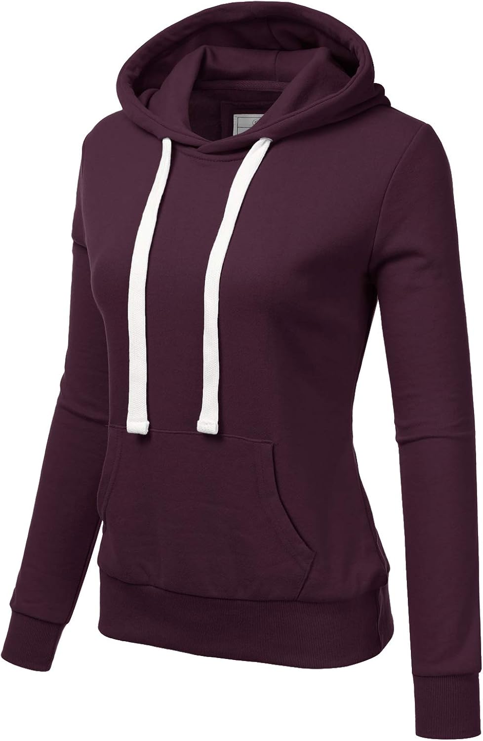 Doublju Basic Lightweight Pullover Hoodie Sweatshirt for Women: Clothing