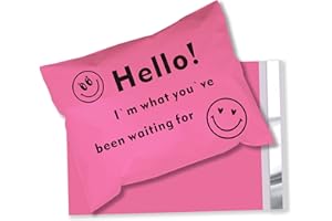 Vapulcio Poly Mailers 10x13 Inch 100 Pcs, Self Seal Shipping Bags with 2.4 Mil, Waterproof and Tear-resistant Mailers Poly Bags, Strong Adhesive Shipping Envelopes for Clothing, Pink Smile