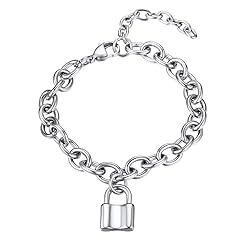 FindChic Chunky Bracelets for Women, with Padlock