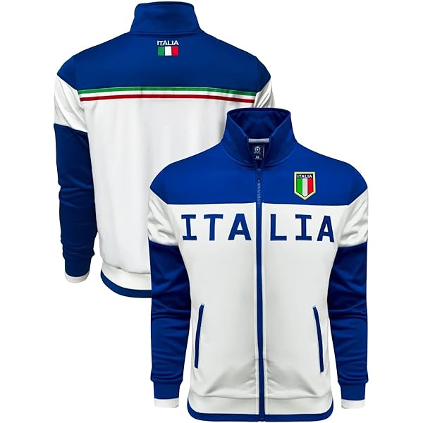 Italy/Italia Jacket Retro Football Tracksuit Zipped Jacket Men Top