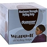 selltop15 Wrapp-it Styling Strips for Natural Hair Wrap and Molded Styles by Graham Beauty (40 Strips)