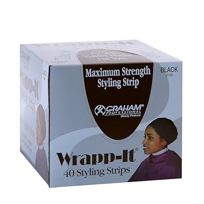 Wrapp-it Styling Strips for Natural Hair Wrap and Molded Styles by Graham Beauty (40 Strips)