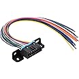 OLLGEN 12" 30cm 1ft Universal Full 16 Pin J1962F OBD2 Female Connecto Fixed Harness Assembled Adapter Plug Dash Port with DIY Colorful Cables