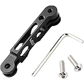 HSU Extension Arm for GoPro, Aluminum Helmet Stick Extension Arm Mount for GoPro Hero 13/12/11/10/9/8/7/6/5 Black, DJI Osmo Action and More (3.3")