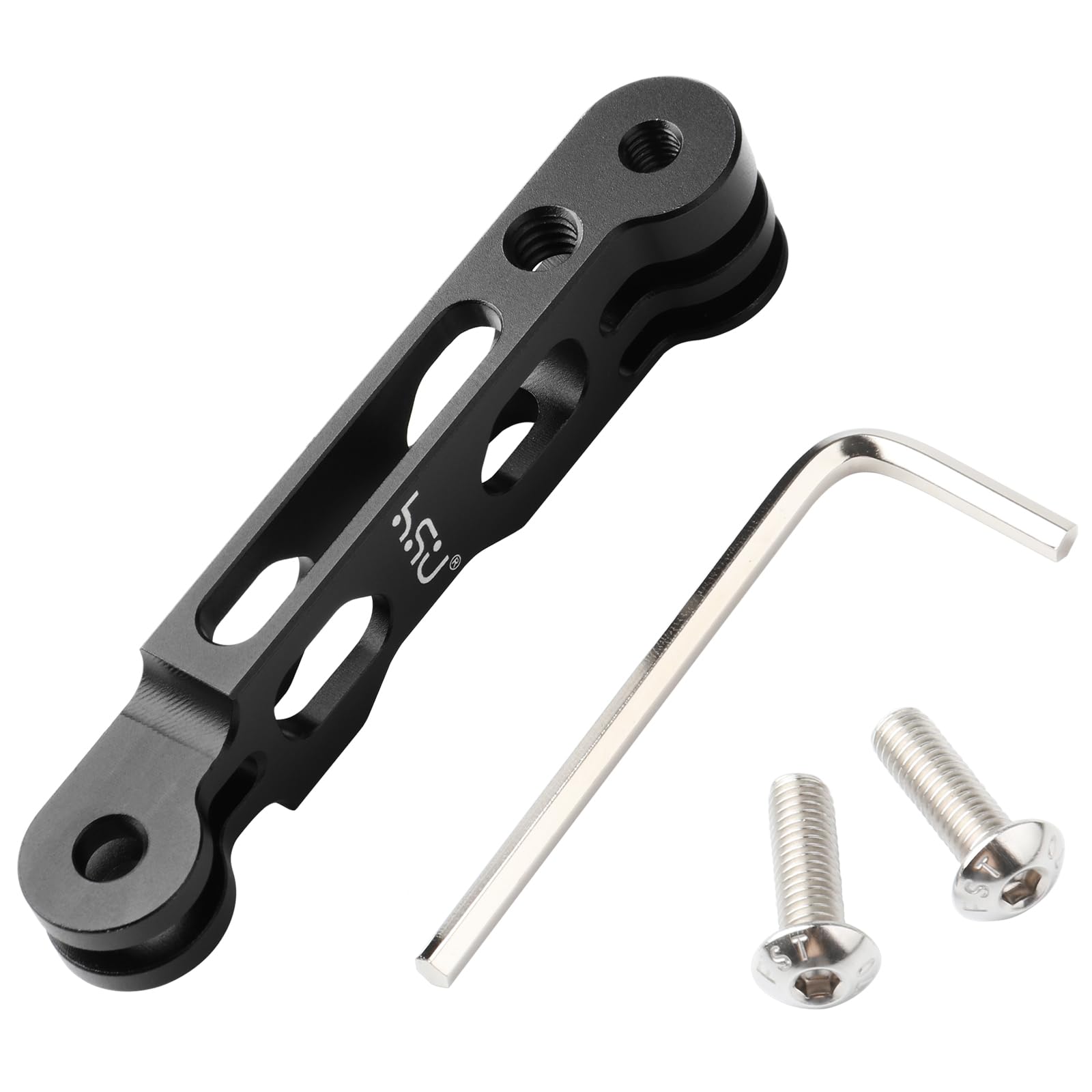 Photo 1 of HSU Extension Arm for GoPro, Aluminum Helmet Stick Extension Arm Mount for GoPro Hero 13/12/11/10/9/8/7/6/5 Black, DJI Osmo Action and More (3.3")