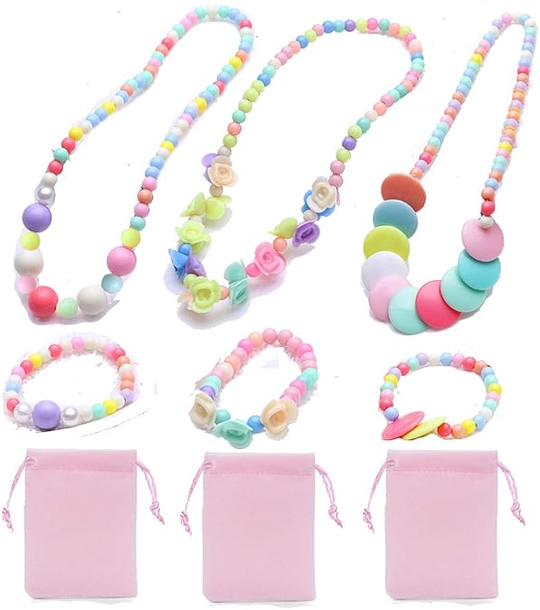 7Queen Princess Pretend Play Necklace Bracelet Set Kit Kids