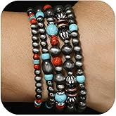Long tiantian Navajo Pearls Jewelry Navajo Pearl Beads Bracelet for Women Turquoise Western Bracelets Native American Jewelry for Women
