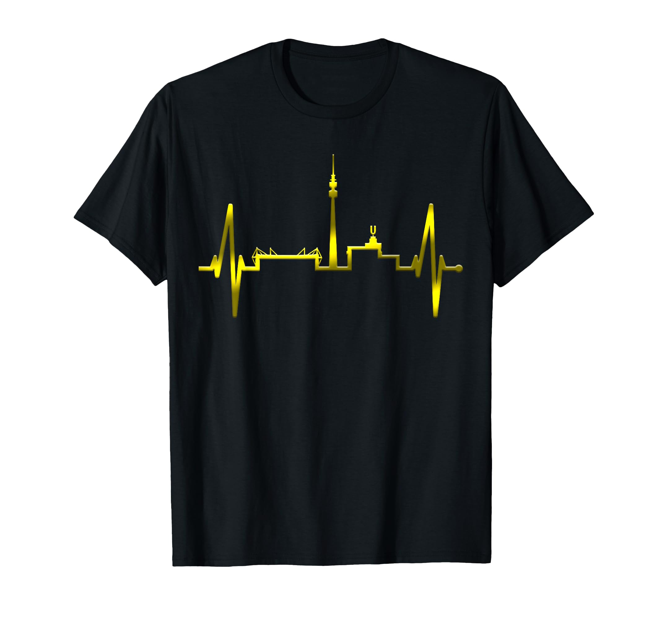 Dortmund Skyline Heartbeat Ruhrpott Germany I Love Dortmund T-Shirt — image 1