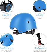 Jim's Store Kids Bike Helmet & Pads Set - Adjustable 3-12yr Blue view 3