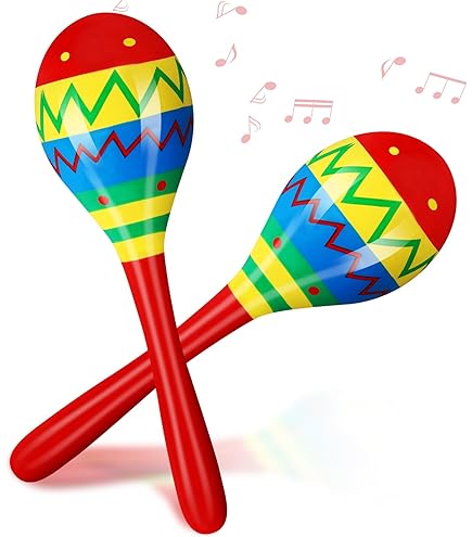 thumbnail image 2 of 12 Pieces Maracas For Maraca Party Favours Wooden Maracas Colorful Mini Maracas For Fiesta Favours 2 of 9