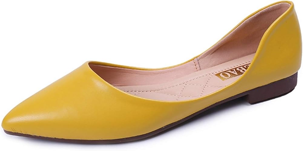 Amazon Hifeos パンプス レディース 歩きやすい フラットシューズ ポインテッドトゥ ローヒール ぺたんこパンプス 痛くない 歩きやすい おしゃれ 低反発 クッション 甲浅 フェミニン 旅行 疲れない靴 幅広 足が痛くならない 靴 Hifeos パンプス