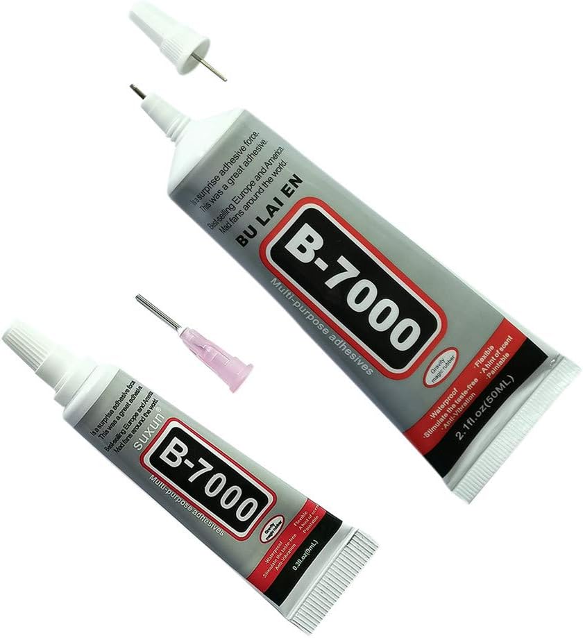 youeneom Strong Super B-7000 Needle Design Multi-Function Glues Paste Adhesive Suitable for Glass Touch Screen Cell Phone Jewelery Crafts Repair 2 pcs (9ml+50ml)