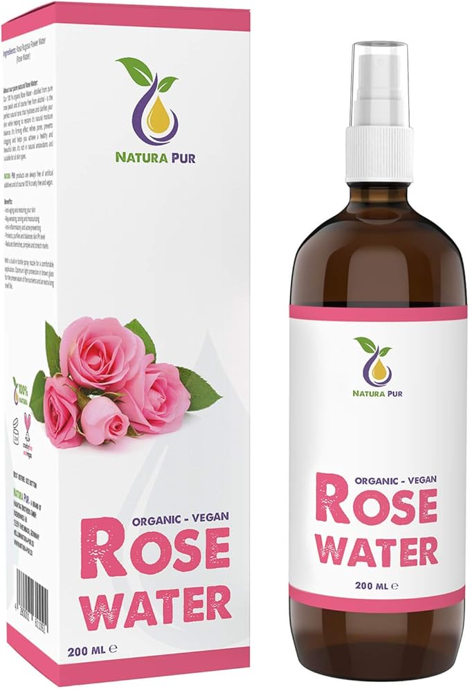 NATURA PUR Agua de Rosas Natural en Spray 200 ml - Hidrolato de ...