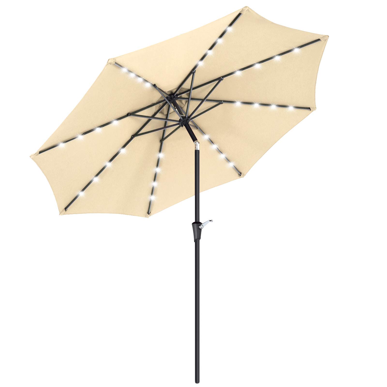 Buy SONGMICS 9 ft Solar Patio Umbrella, Lighted Outdoor Umbrella, 32
