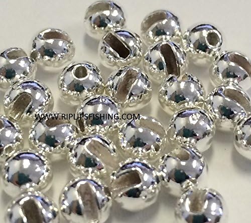TUNGSTEN SLOTTED BEADS SILVER 2.0MM=5/64