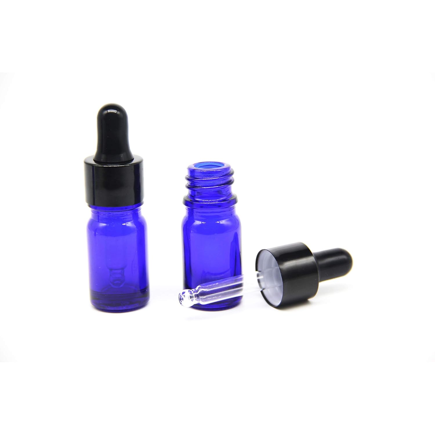 Yizhao Blue Glass Dropper Bottles 5ml, with Glass Pipette Dropper, for Essential oil Aromatherapy, Laboratory, Massage - Image 5