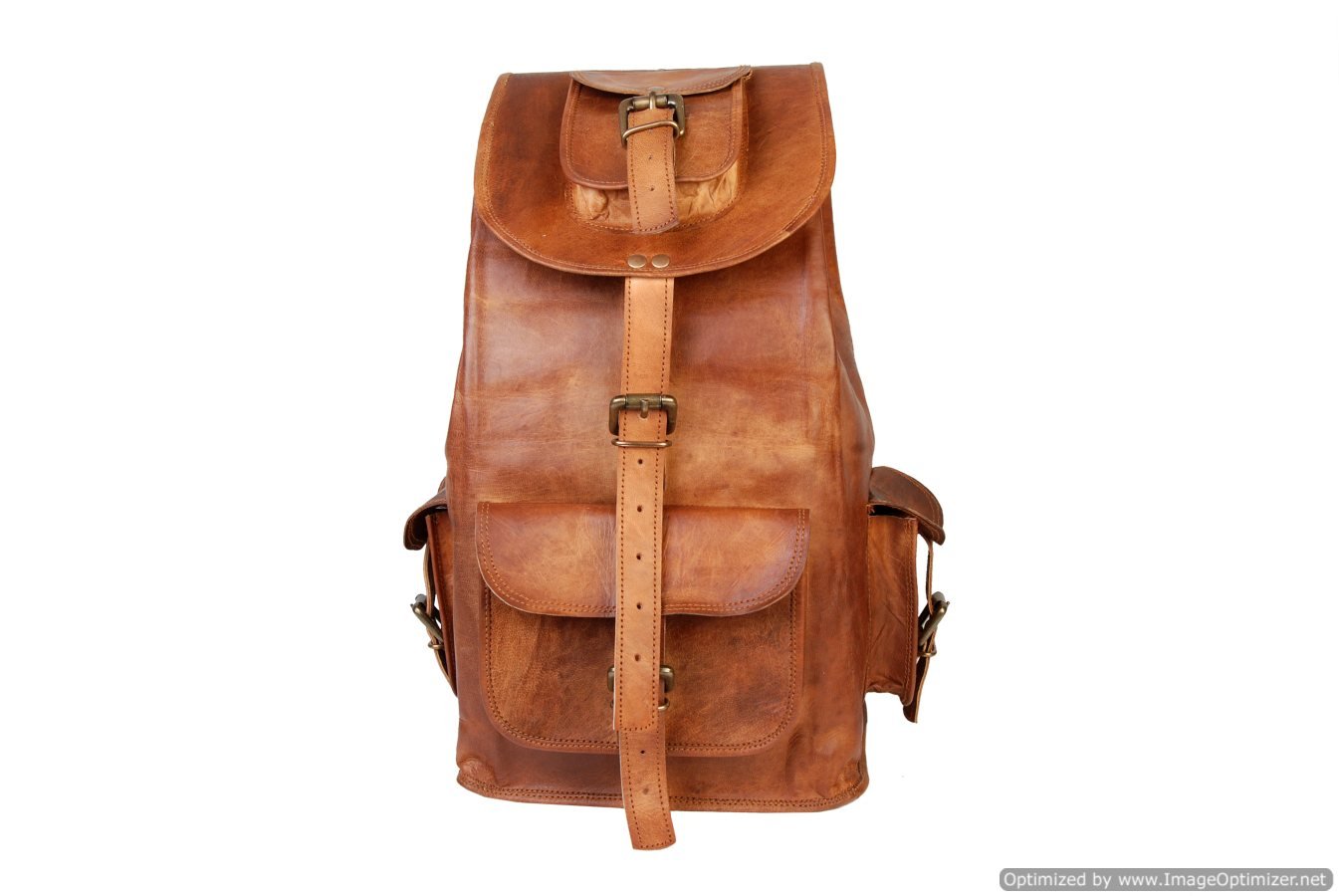 oversized leather backpack