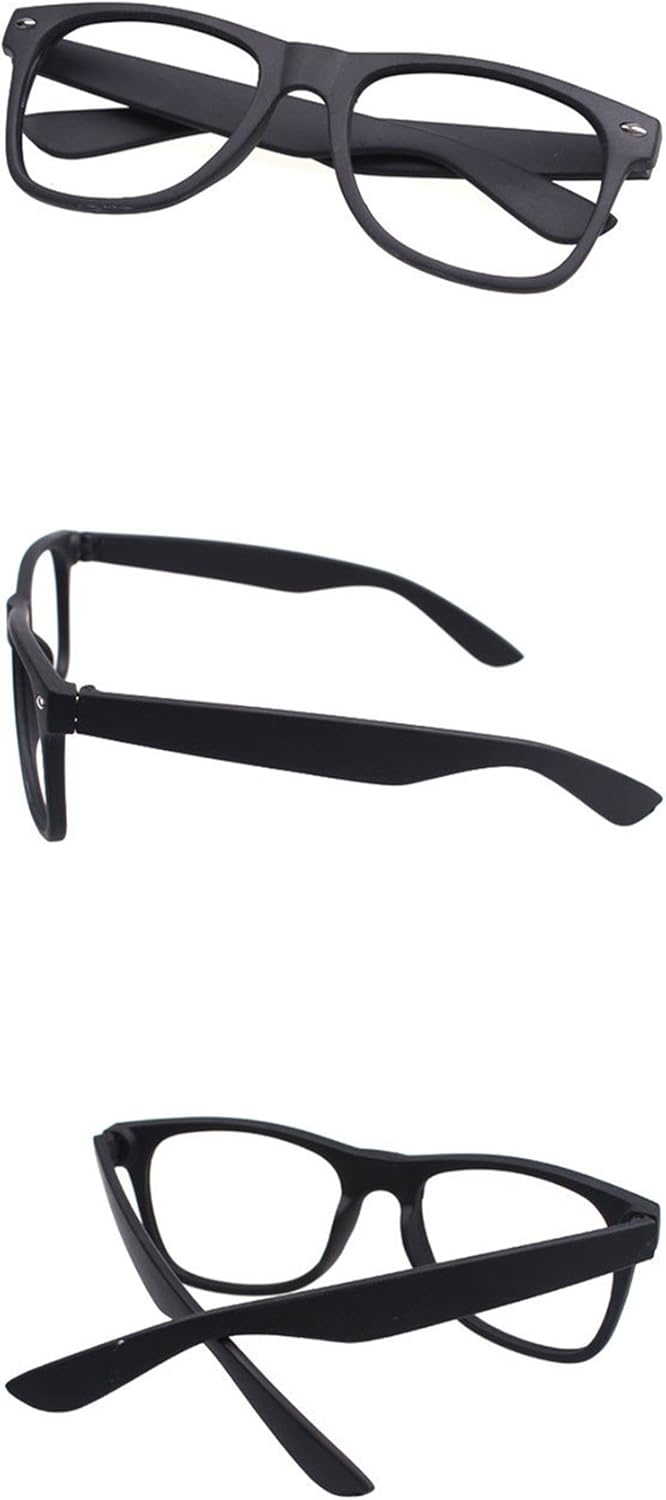 FancyG Classic Retro Fashion Style Glasses Frame Eyewear NO LENS - Matte Black: Clothing