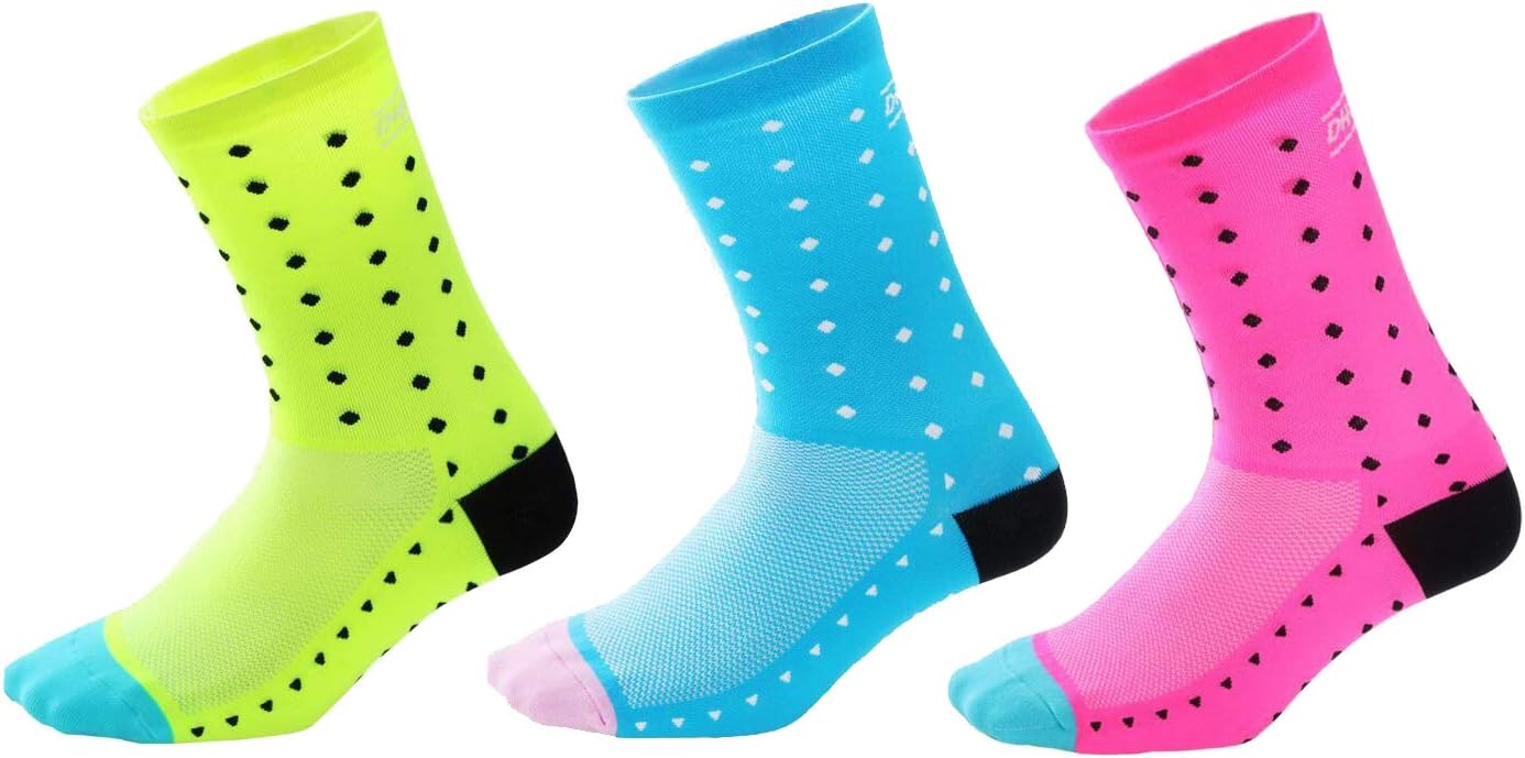 Mens Calf Socks, Mens Sports Socks Non Slip Cushion Crew Sports Grip Comprssion Socks for Football, Basketball, Soccer, Cycling, Walking, Running