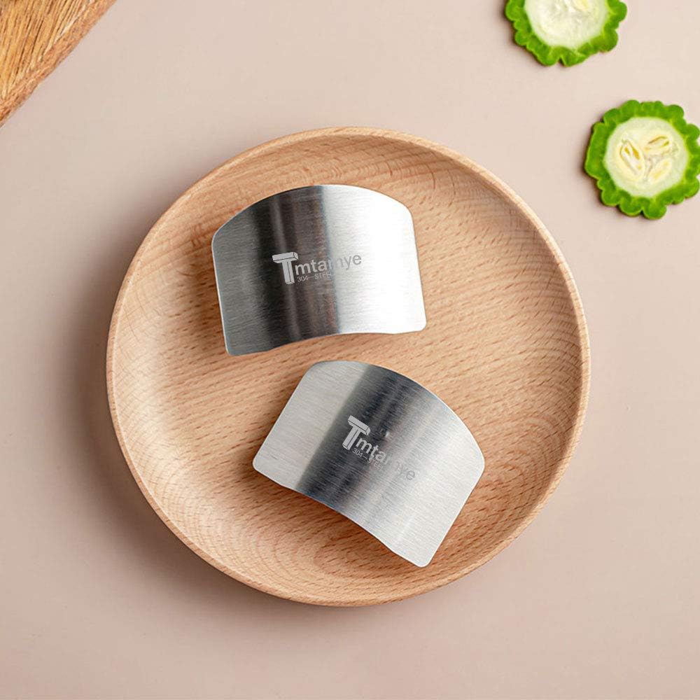Tmtamye Finger Guard for Cutting Vegetables, 304 Premium Stainless Steel Slicing Tools 5 Pcs, Finger Guards for Cutting, Knife Chopping Safe Cutting Protector for Fingers Kitchen Tools: Kitchen & Dining