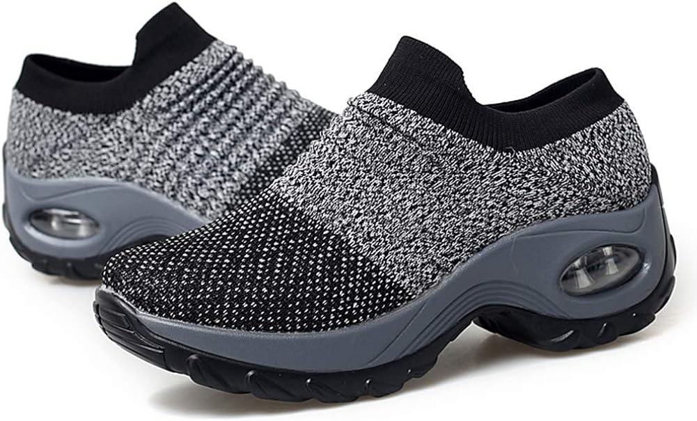  | Women's Walking Shoes Sock Sneakers - Mesh Slip On Air Cushion Lady Girls Modern Jazz Dance Easy Shoes Platform Loafers | Walking