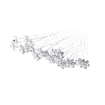 Amazon Com Yy Cherry 20pcs Chic Crystal Rose Flower Hair Clips