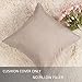 Home Brilliant Breathable Lined Burlap Linen Cushion Cover Square Throw Pillow Case for Sofa/Bench/Couch, 18
